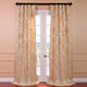 Magdelena Champagne FauxSilk Jacquard Curtain Single Panel, 50"x84"