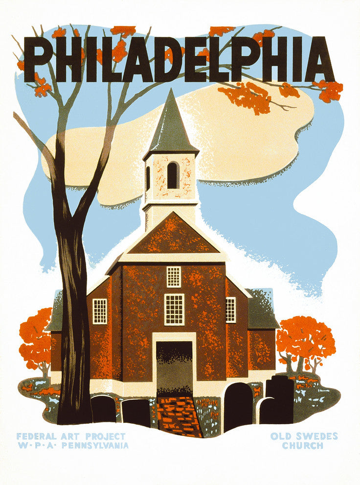 Philadelphia Old Swedes Church Print