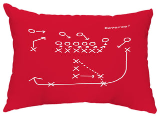 Reverse! 14"x20" Abstract Decorative Outdoor Pillow, Red