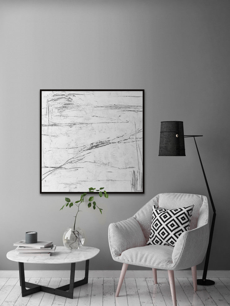 "Dusty Road" Floater Framed Painting Print on Canvas, 32x32