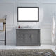 Victoria Single Bathroom Vanity Set, Gray With Marble Top, Chrome Faucet, 48"