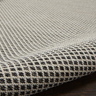 Nourison Courtyard 4' x 6' Ivory Charcoal Modern Area Rug