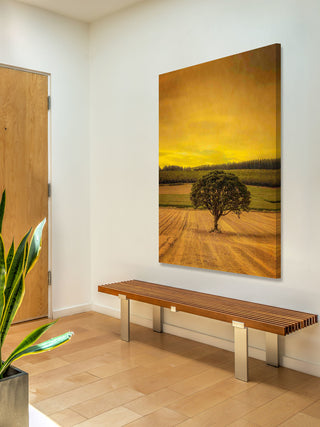 "Lone Tree at Sunset" Painting Print on Canvas
