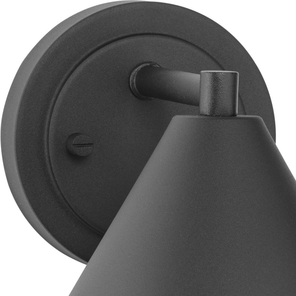Ward Collection One-Light Textured Black Urban Industrial Outdoor Wall Lantern