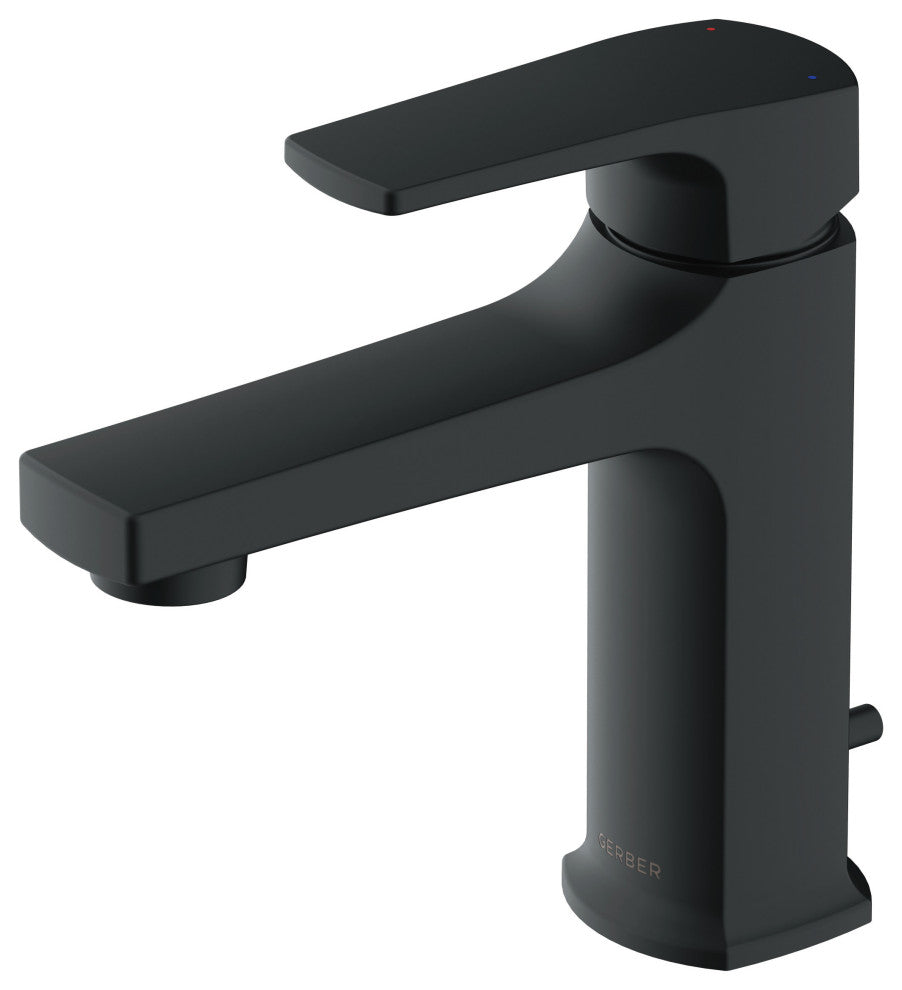 Tribune 1H Bath Faucet 1-Hole Mount, 50/50 Pop-Up Drain 1.2gpm, Satin Black
