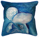 Blue Jellyfish Large Indoor/Outdoor Pillow 18x18