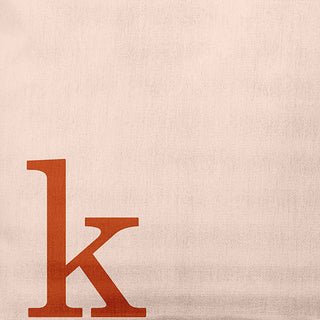 18" x 18" Modern Monogram Indoor/Outdoor Polyester Throw Pillow, Sienna