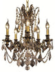 Elegant Rosalia Dining Room Light, Antique Bronze Finish With Royal Cut Crystal