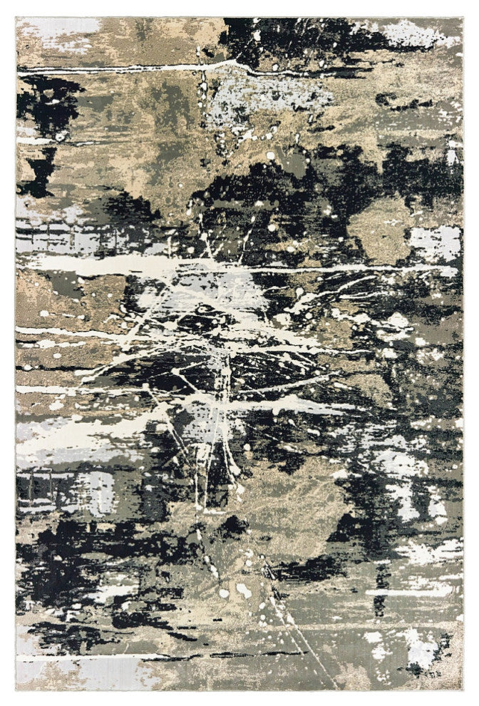 Oriental Weavers Sphinx Bowen 109E  Rug, Black/Gold, 3'10"x5'5"