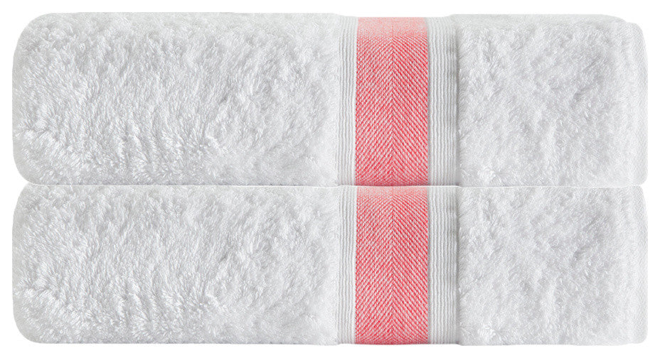 Enchante Home Unique Bath Towels, Set Of 2, Salmon