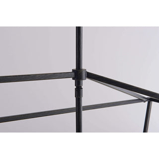 Iris 8-Light Antique Black Rectangle Candle Chandelier