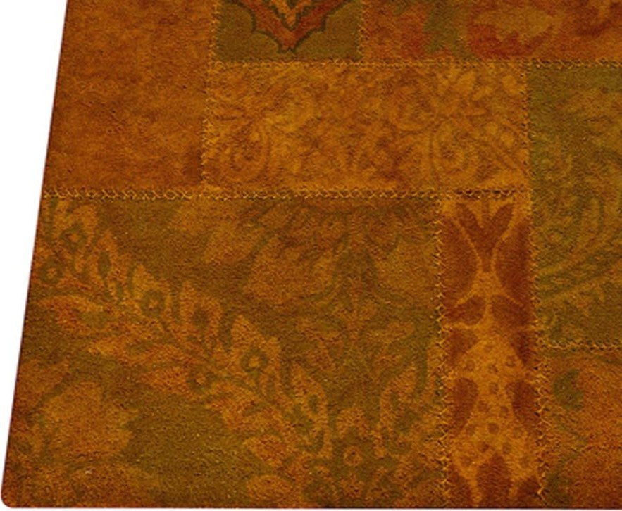 Hand Tufted Orange Wool Area Rug