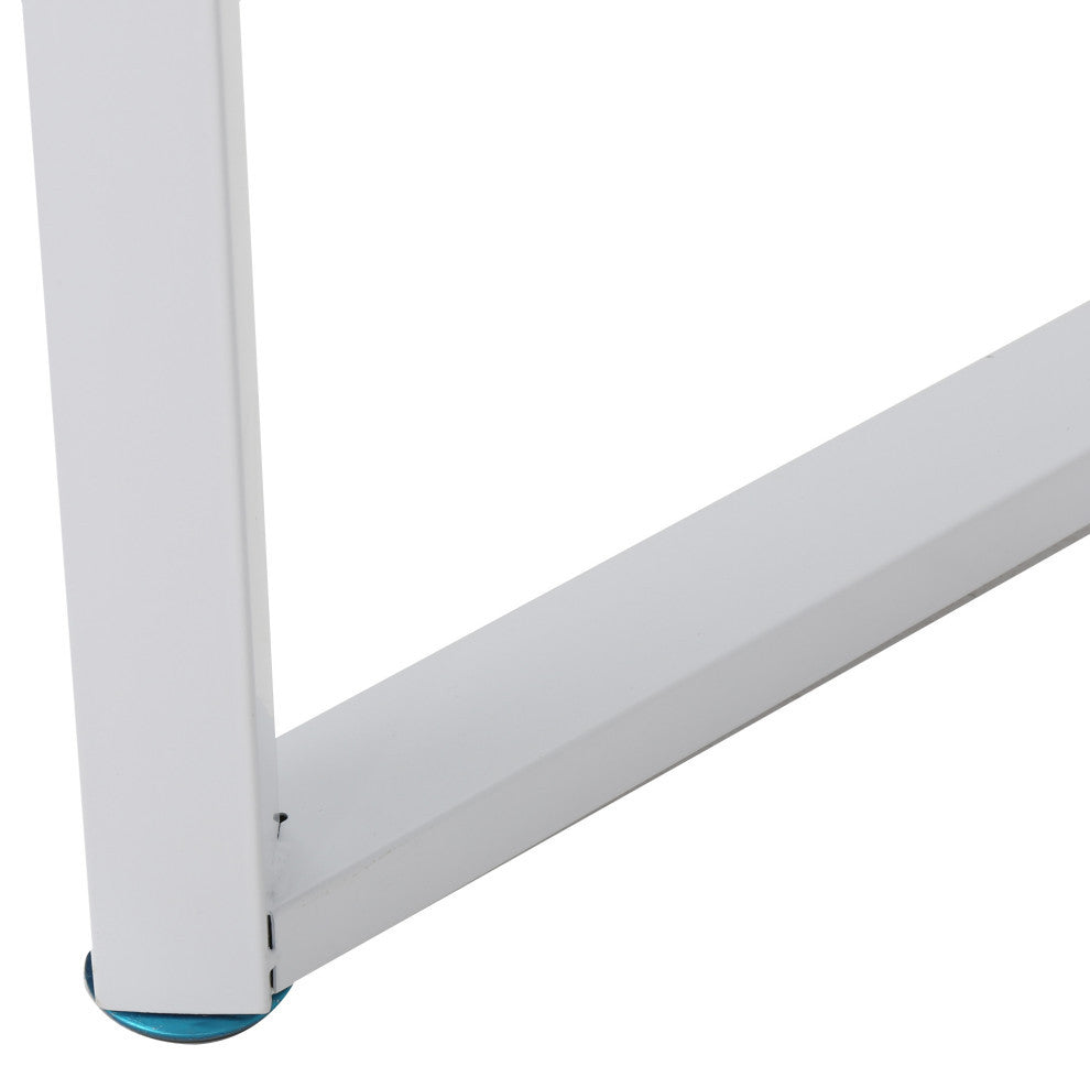 GDF Studio Rivendell Black Tempered Glass Computer Desk