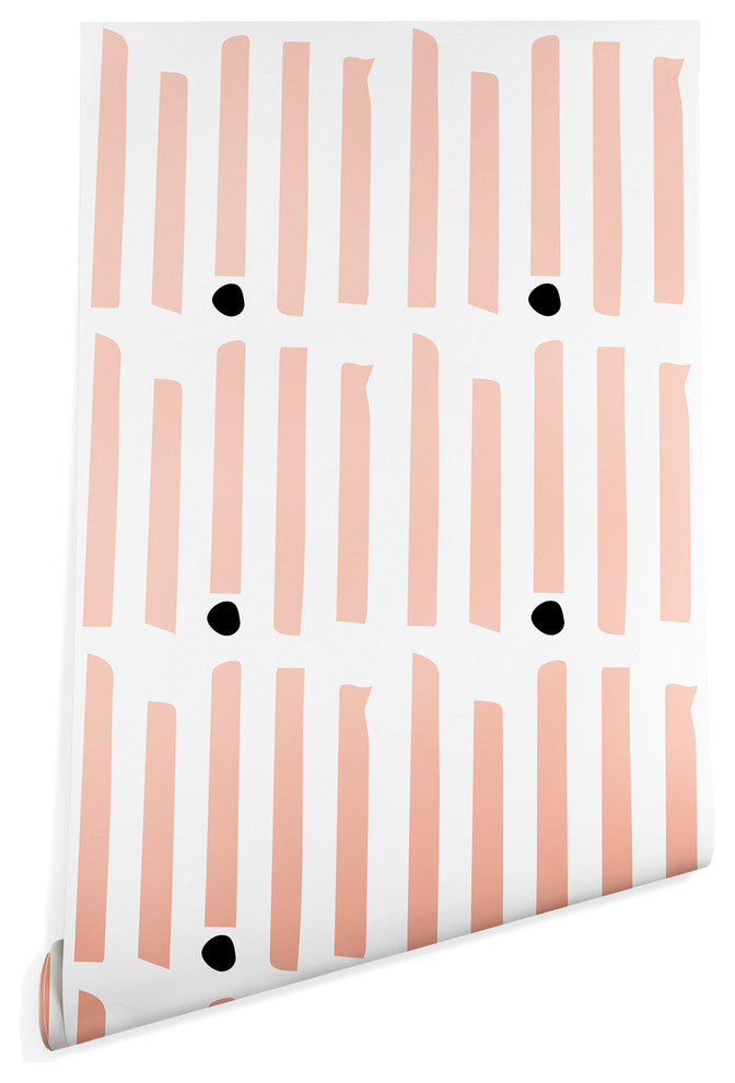Deny Designs Caroline Okun Chatham Stripes Wallpaper, Pink, 2'x8'