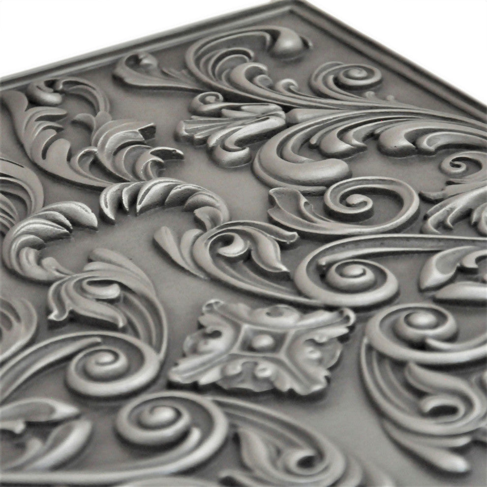 Cypress Pewter Nickel  Matte Finish 16"x 24" Hand Made Metal Mural