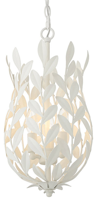 Crystorama Lighting Group 563 Broche 3 Light 10"W Taper Candle - Matte White
