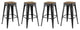 Promenade Bar Stool Set of 4 - Black