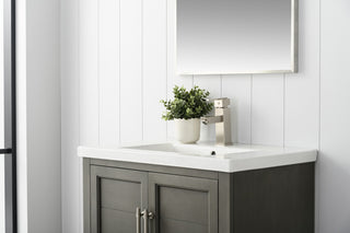 Vanity Art Bathroom Vanity With Sink & Top, Silver Grey, 30", White Ceramic