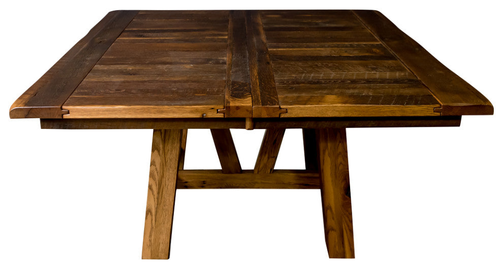 Hawthorne Reclaimed Barnwood Square Table, Provincial, 66x66