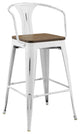 Modern White Promenade Bar Stool