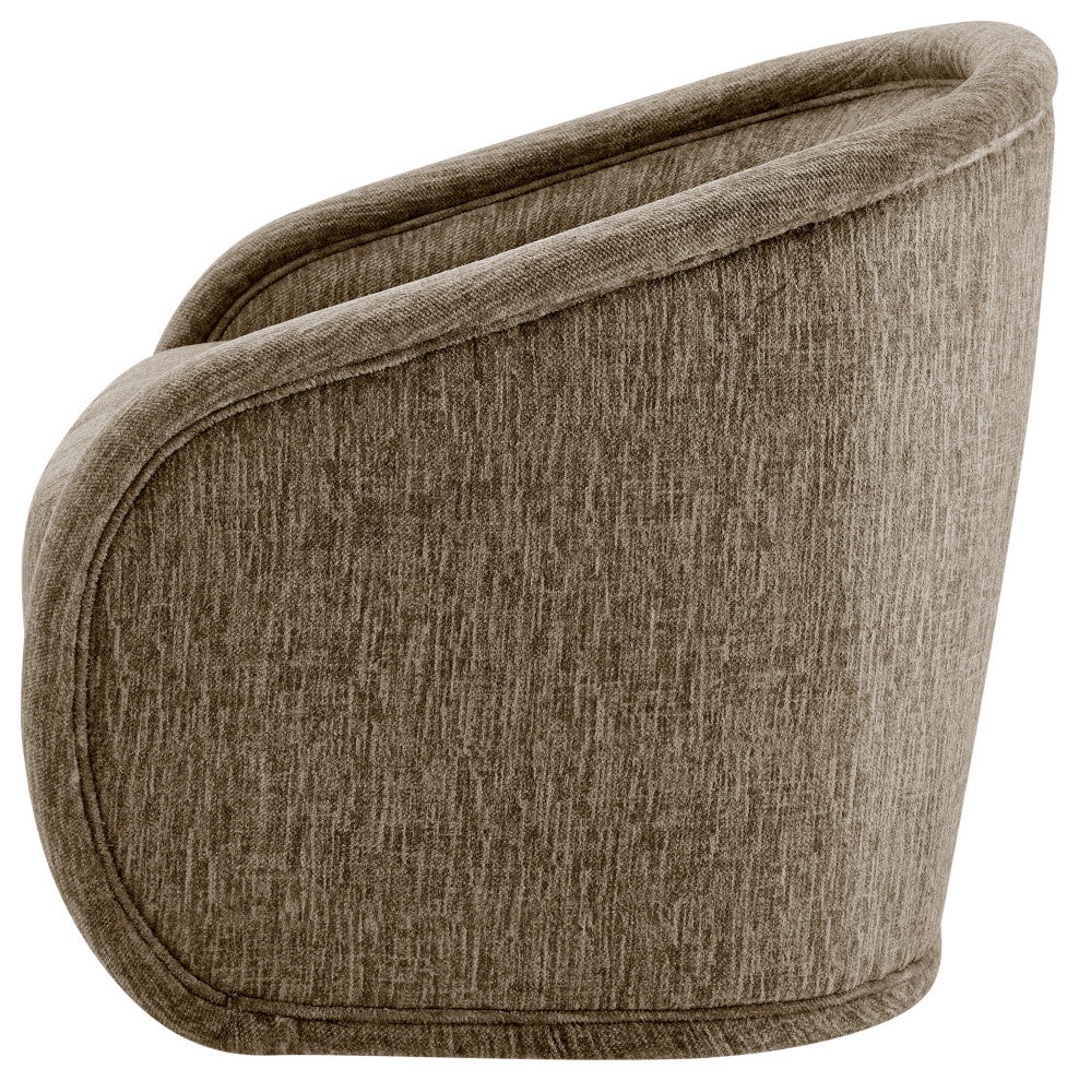 Margareth Fabric Swivel Accent Arm Chair, Pasadena Taupe