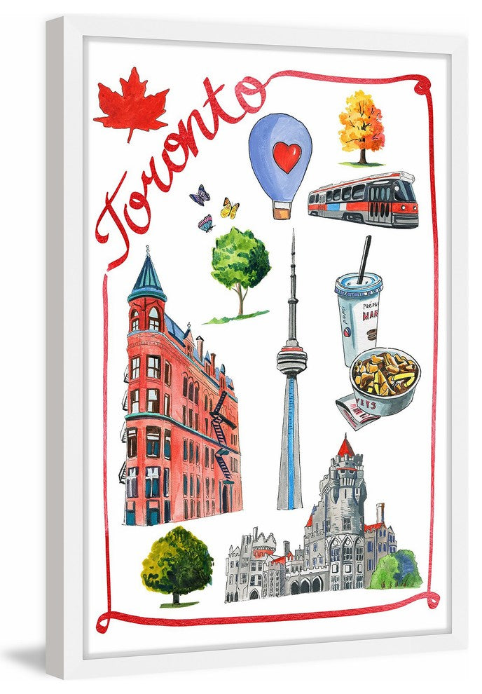 "I Love Toronto" Framed Painting Print , 30x45