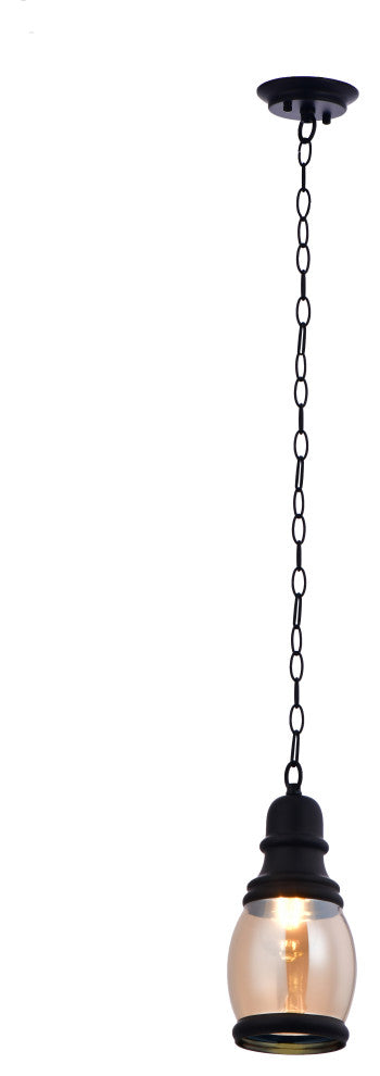 Lazzur Alagnon 1 Light 5" Matte Black Pendant