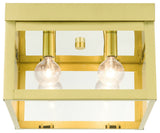Satin Brass Transitional, Nautical,  Mission, Flush Mount