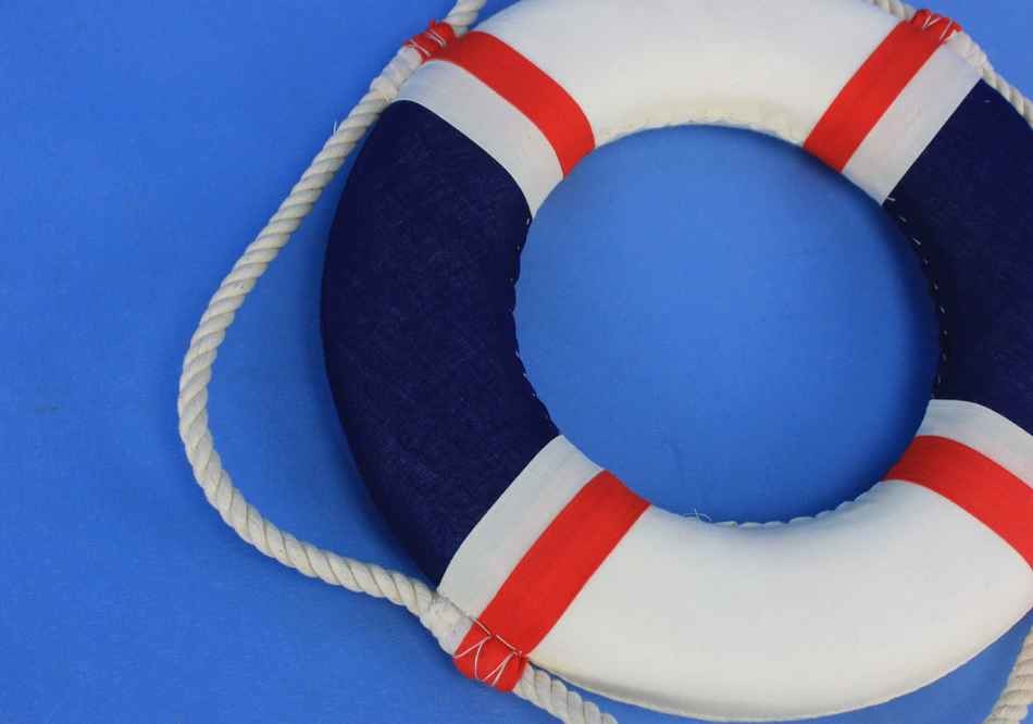 Usa Decorative Lifering Ation Beach Decor, 10''