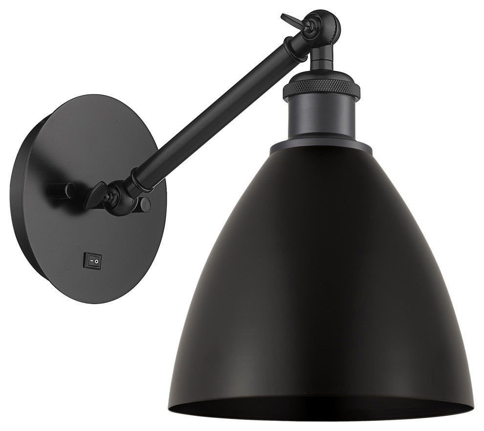 Ballston Dome Sconce, Matte Black, Matte Black