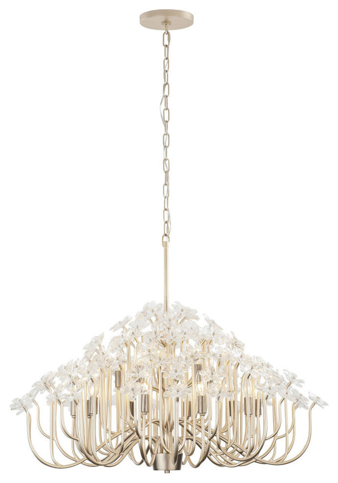 Wildflower 15-Lt Chandelier - Gold Dust/Artifact
