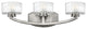 Hinkley Meridian Three Light Vanity, Brushed Nickel