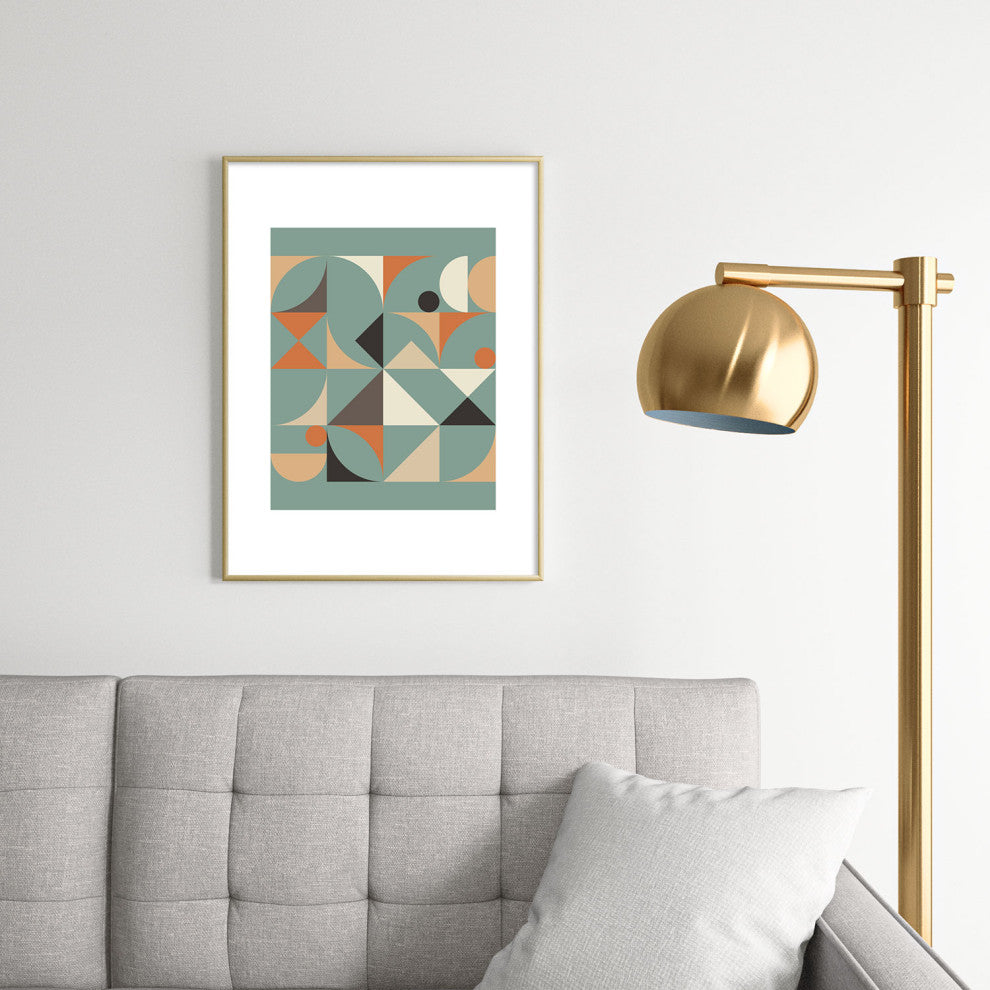 The Old Art Studio Mid Century 7C Metal Framed Art Print