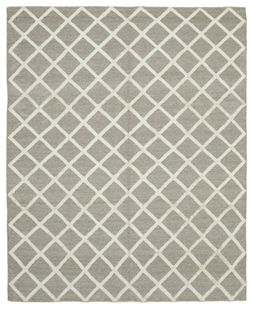Rug N Carpet - Hand-knotted Modern Design 8' 1'' x 10' 0'' Flatweave Kilim Rug