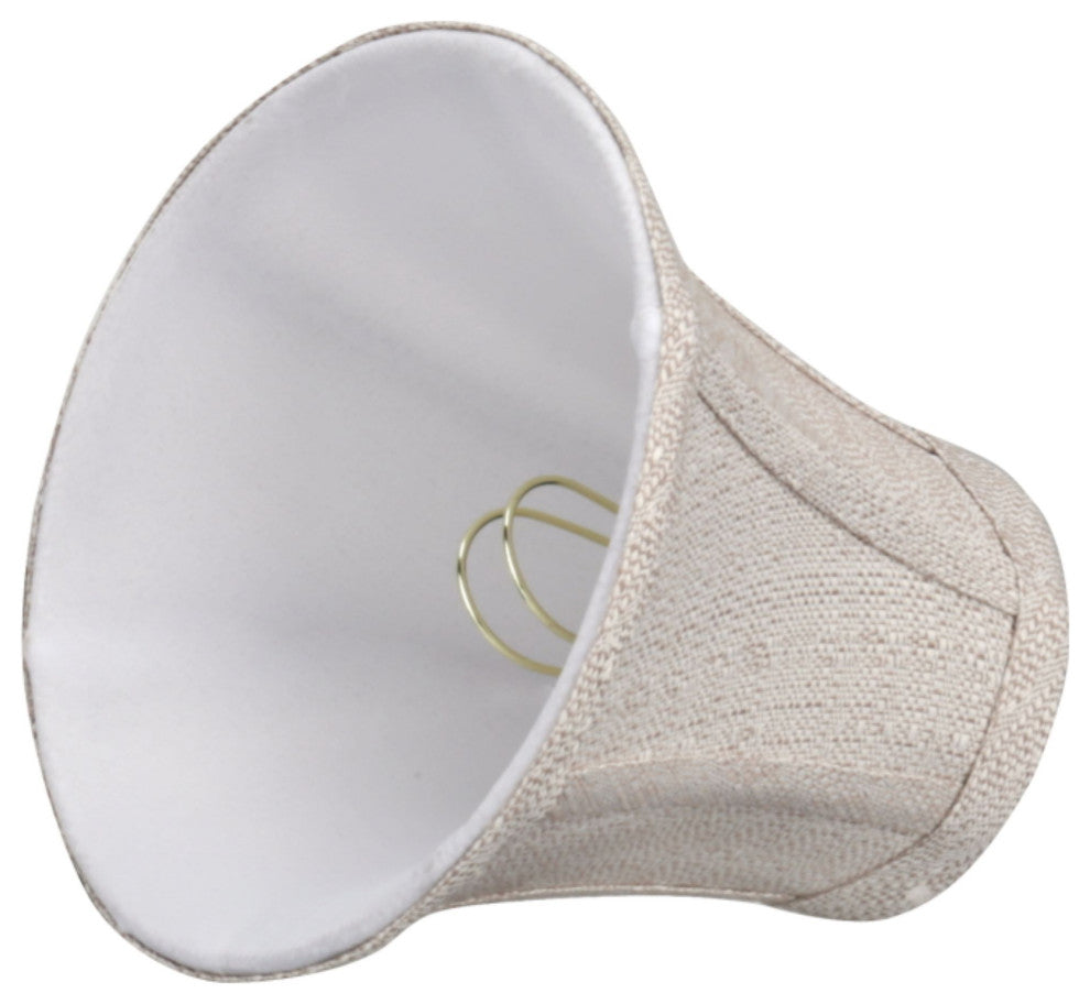 30059-6 Small Bell  Chandelier Clip On Lamp Shade Beige 3"x6"x5"