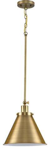 Hinton 1-Light Brass Vintage Pendant Hanging Light
