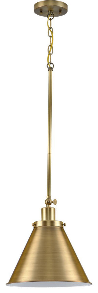 Hinton 1-Light Brass Vintage Pendant Hanging Light