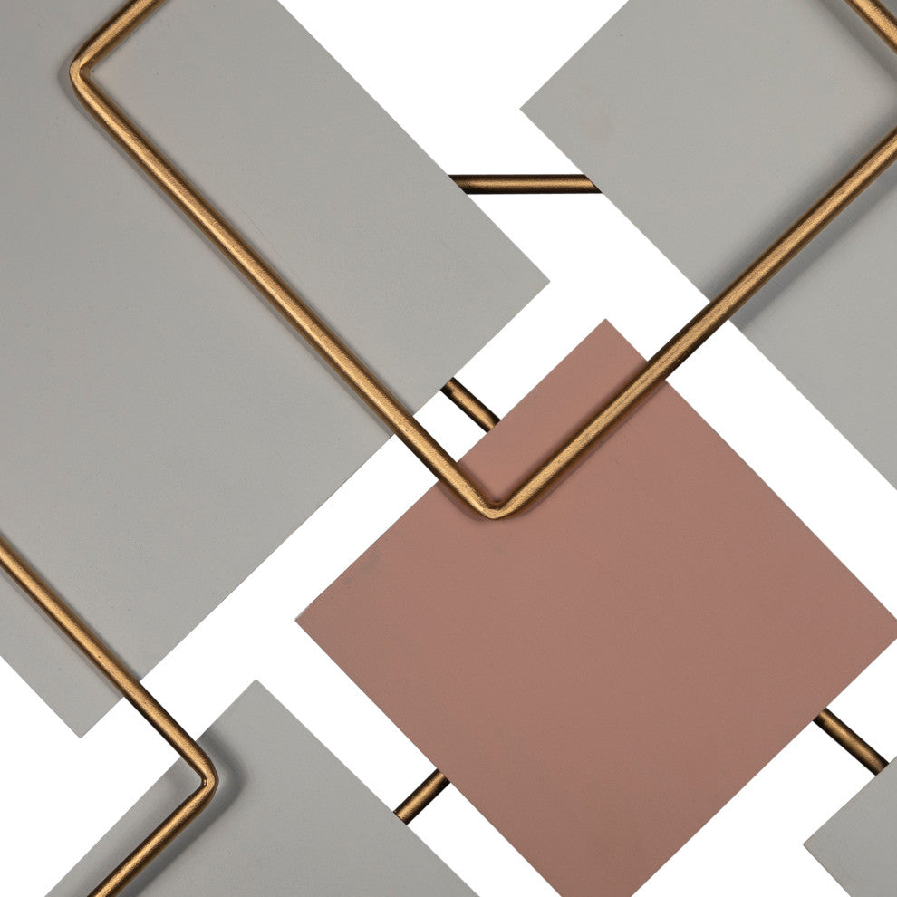 Modern Metallics Square Metal Wall Decor