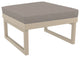 Mykonos Ottoman Taupe With Acrylic Fabric Taupe Cushion