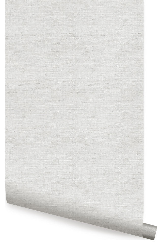 Canvas Look Peel and Stick Vinyl Wallpaper, Light Gray, 24"x108"