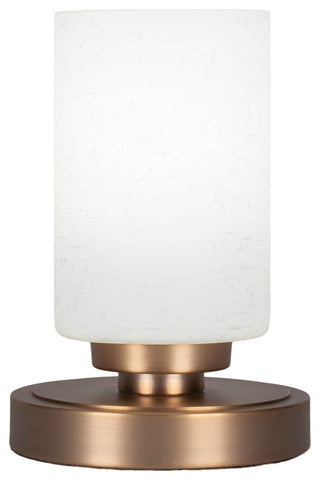 Luna 1-Light Table Lamp, New Age Brass/White Muslin