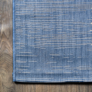 Tavira Modern Strie' Area Rug, Blue/Beige, 5 X 8