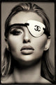 Monochrome Eye-patched Woman Portrait, Andrew Martin Fashion Statement Chanel
