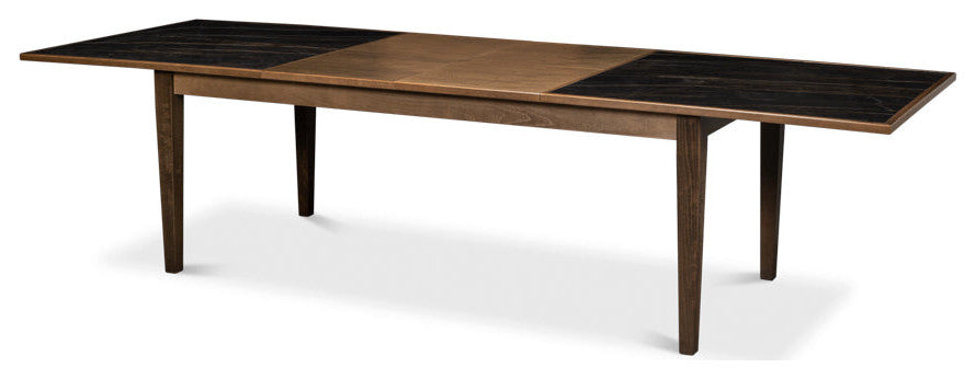 Butterfly Brown Extendable Dining Table Seats 10 People