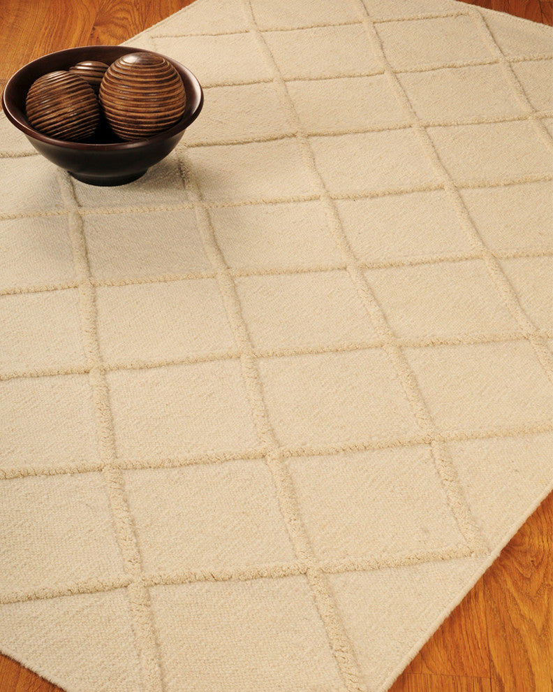 "Century City" Morrocan Wool Rug, 100% Natural Fiber, Hand Woven, 4' X 6'