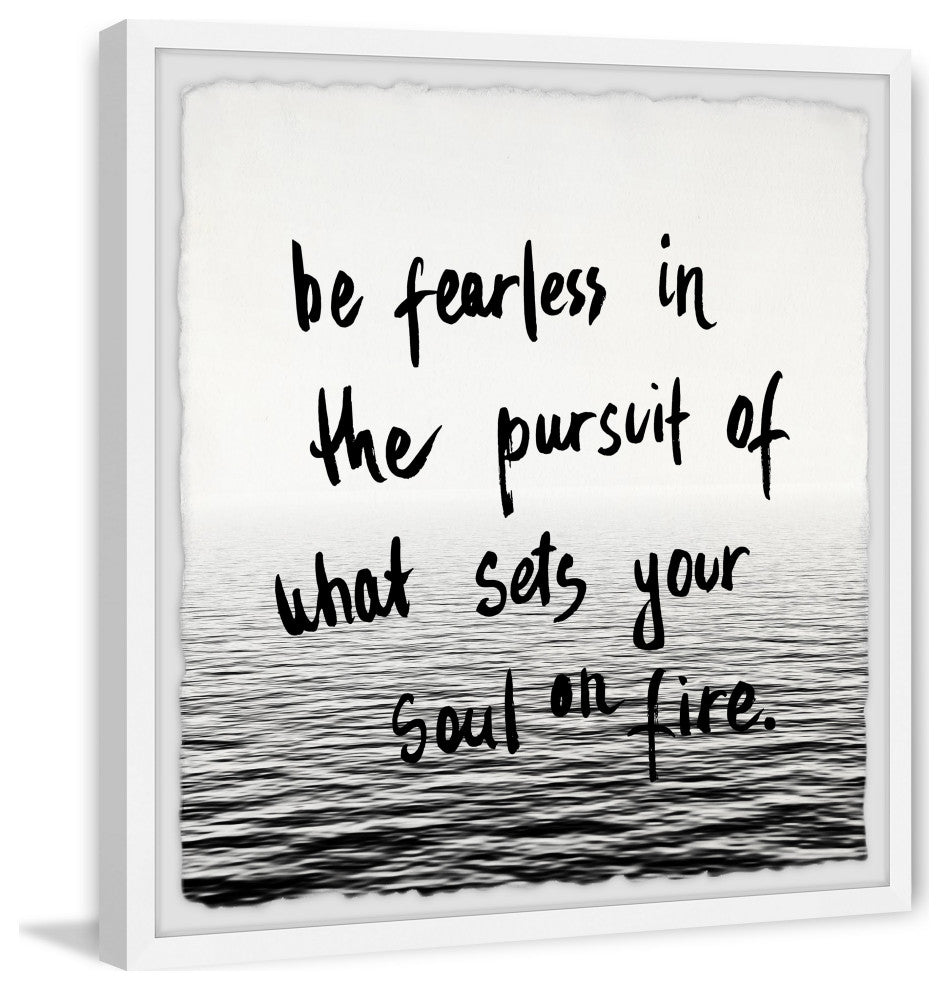 "Set Your Soul on Fire" Framed Painting Print, 12x12