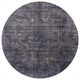 Ahgly Company Indoor Round Mid-Century Modern Area Rugs, 7' Round