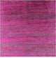 6' Square Super Savannah Gabbeh Wool and Silk Hand-Knotted Rug Q6919