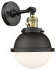 INNOVATIONS 203SW-BAB-HFS-61-BK 1-Light Sconce Matte Black