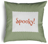 Halloween Spooky Ticking Accent Pillow With Removable Insert, Scallion, 16"x16"